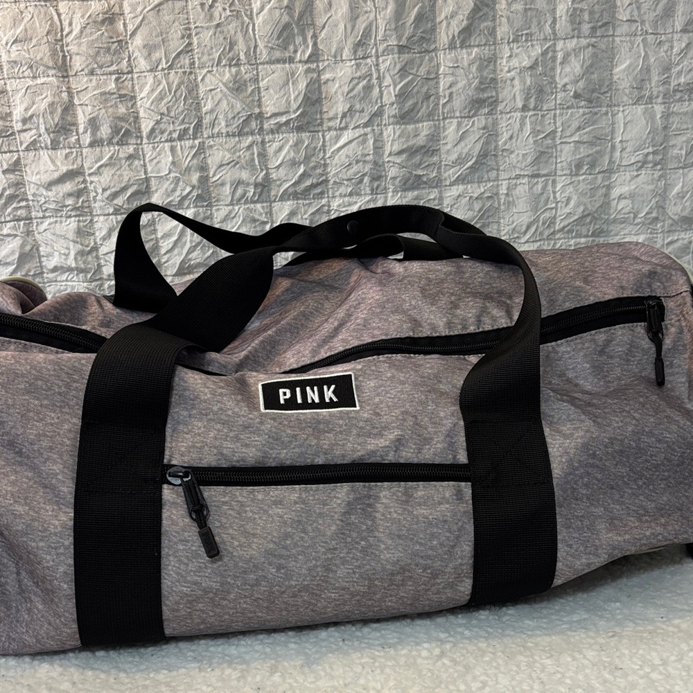 PINK Victoria's Secret Charcoal Duffel Bag